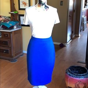St. John knits sapphire blue skirt